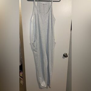 Gray Sleeveless Jogger Jumpsuit Oversized